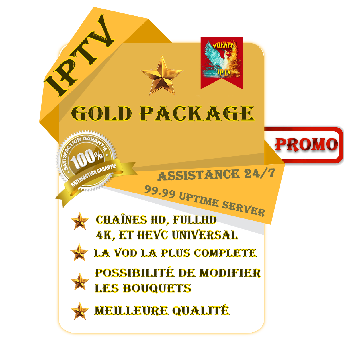 Abonnement IPTV GOLD PACK